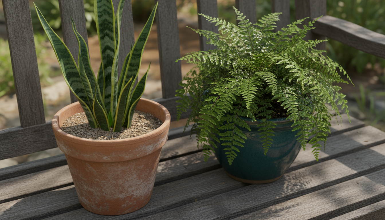 Clear glass container showing distinct layers: coarse gravel at the bottom, dark potting mix above, and a visible pool of water trapped between them.