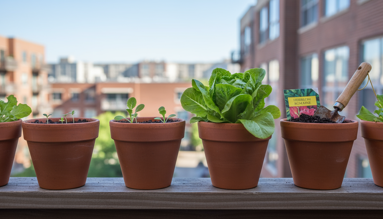 Hands mixing light brown potting mix and dark compost in a plastic tub, with a potting mix bag and terracotta pot in the soft background.