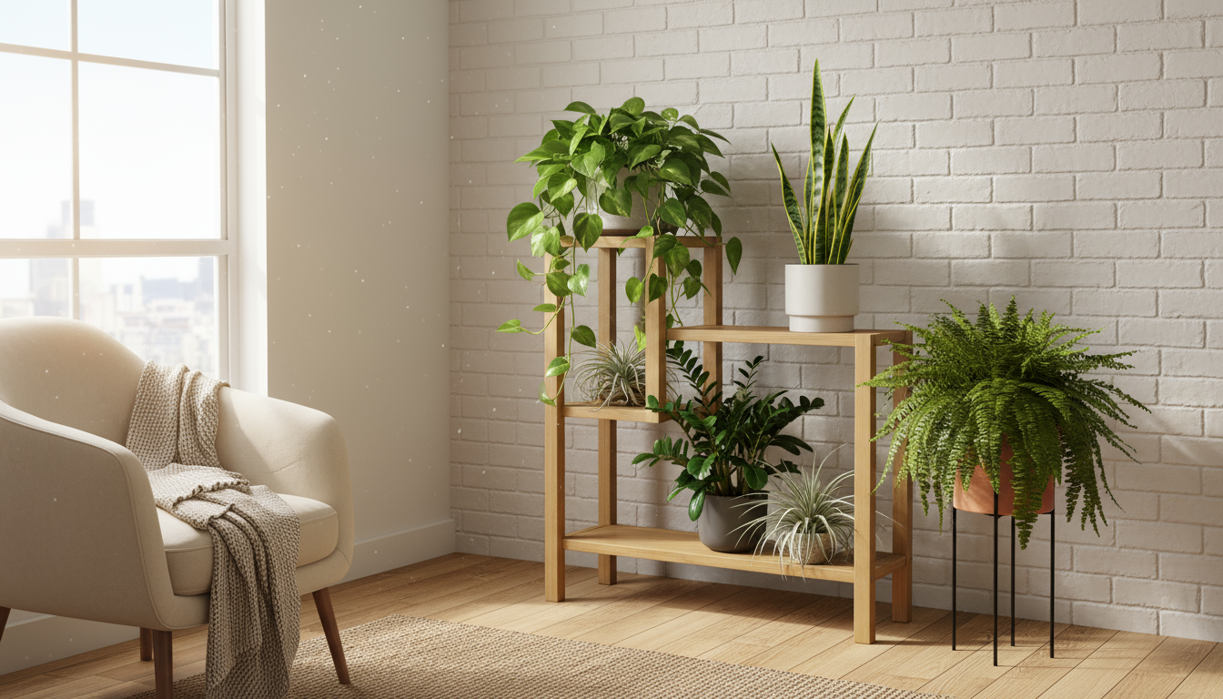 Hands gently loosen roots of a Pothos plant removed from a small pot, next to a larger pot and fresh soil on a balcony table.