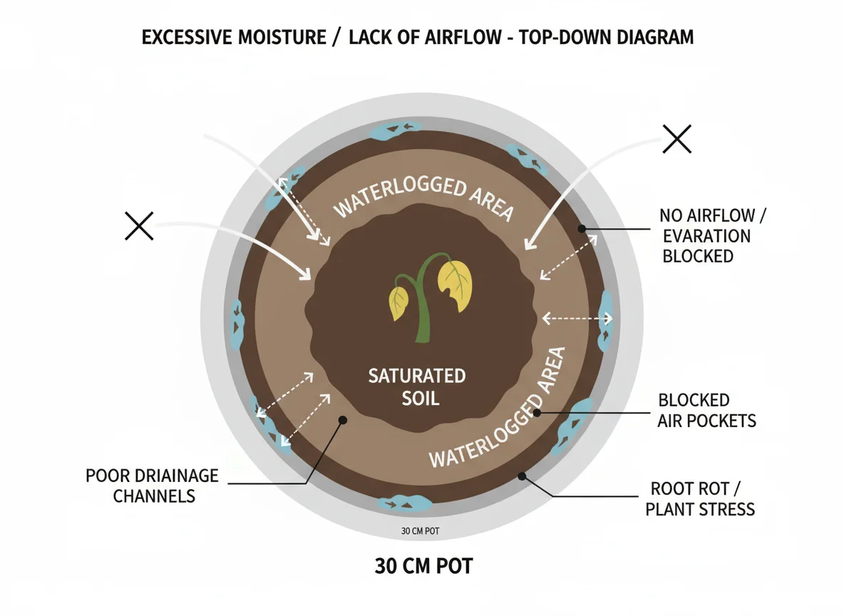 Potted plant diagram: 