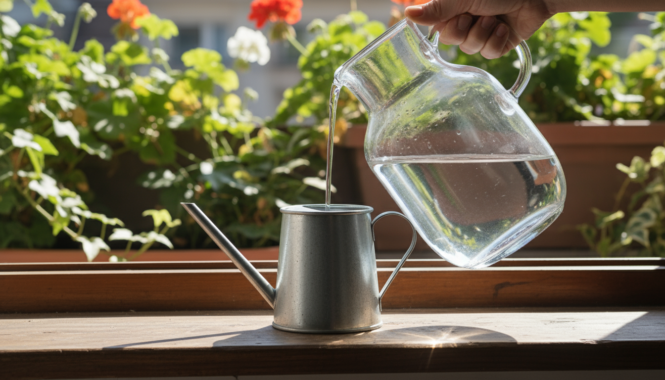 A healthy spider plant in a macrame hanger with a terracotta pot, displaying long, variegated leaves and several spiderettes, by a sunny window.