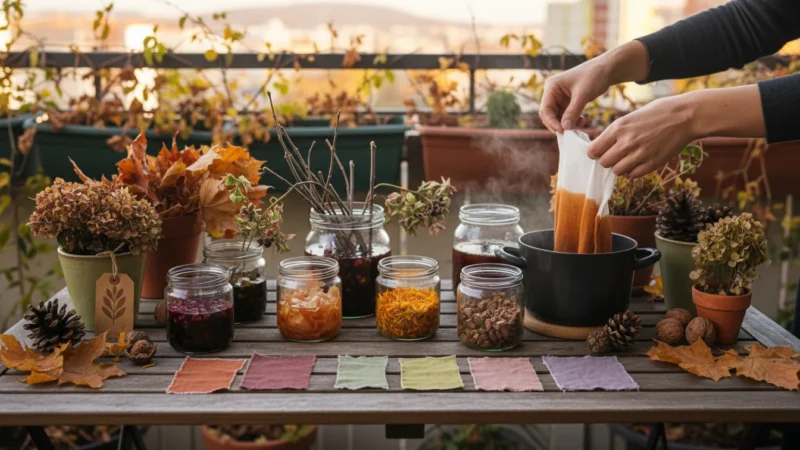 The Foraged Balcony Dye Project: How to Create Natural Dyes from Your Fall Garden’s Leftovers (Marigolds, Onion Skins) - comprehensive guide