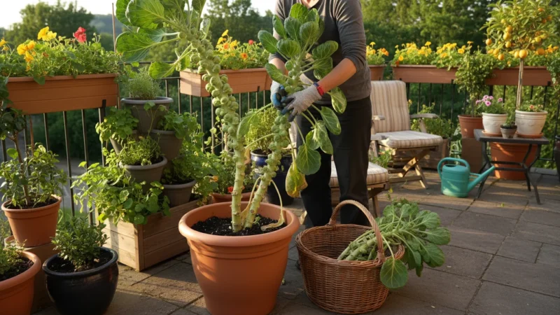 The Great Brussels Sprout Stalk Harvest: A Beginner’s Guide to Picking and Prepping from a Patio Pot - comprehensive guide