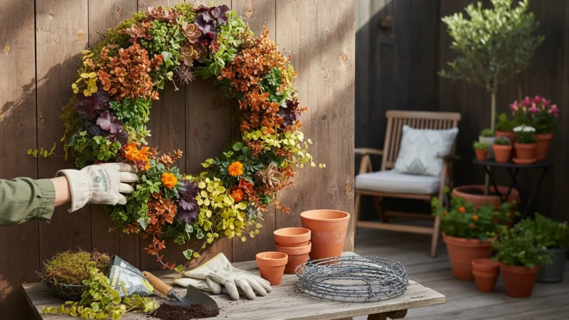 The Living Wreath Project: A Step-by-Step Guide to Creating a Stunning Fall Succulent Wreath for Your Apartment Door - comprehensive guide