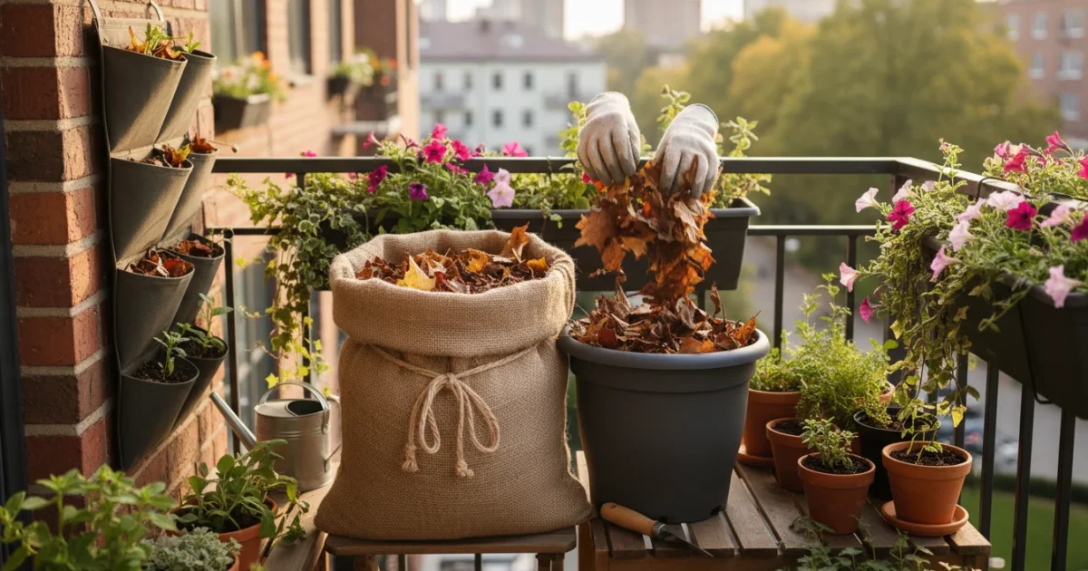 The Urban Leaf Bag Hack: How to Scavenge and Prep City Leaves for Free Balcony Mulch - comprehensive guide