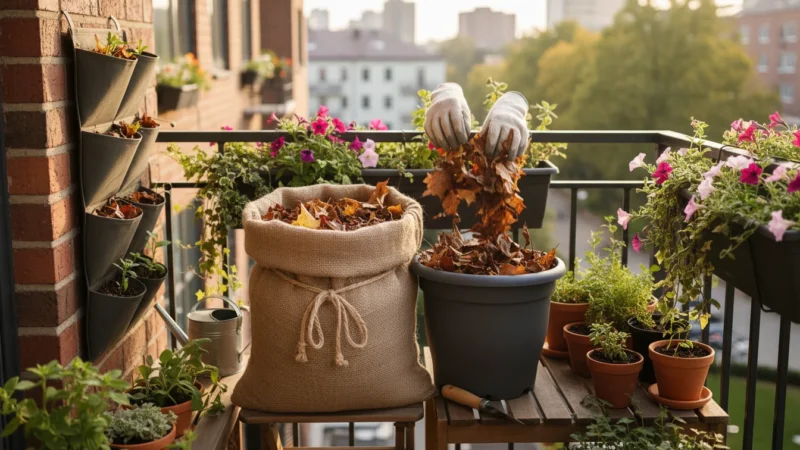 The Urban Leaf Bag Hack: How to Scavenge and Prep City Leaves for Free Balcony Mulch - comprehensive guide