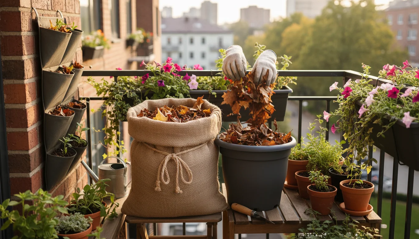 The Urban Leaf Bag Hack: How to Scavenge and Prep City Leaves for Free Balcony Mulch - comprehensive guide
