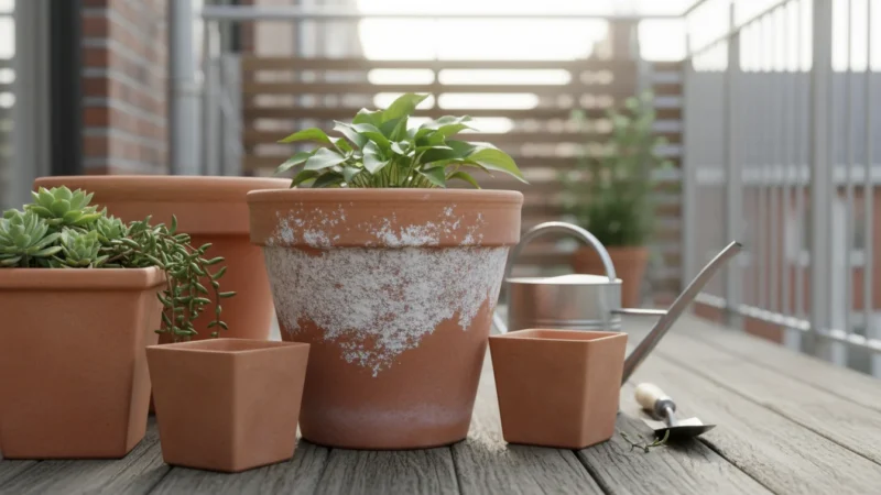 The White Crust Conundrum: What That Buildup on Your Terracotta Pots Means for Your Plants in Winter - comprehensive guide