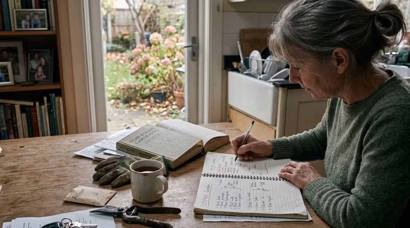 Editorial photograph illustrating: Autumn Garden Prep Summary and Seasonal Timetable