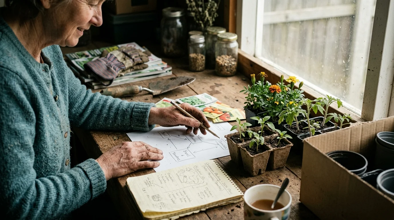 Editorial photograph illustrating: The Science Behind Vegetable Companion Planting